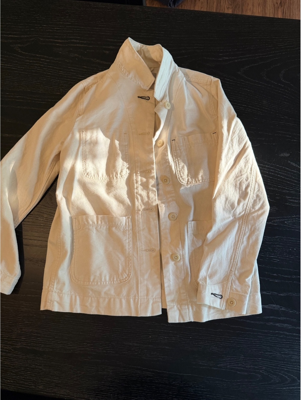 Everlane S off white twill chore jacket EUC